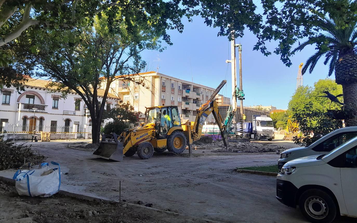 Las obras del tren eliminan la plaza de las cigüeñas