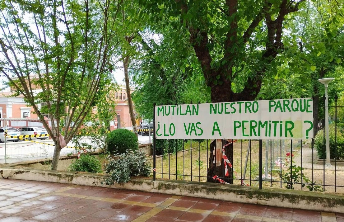 Las obras del tren eliminan la plaza de las cigüeñas
