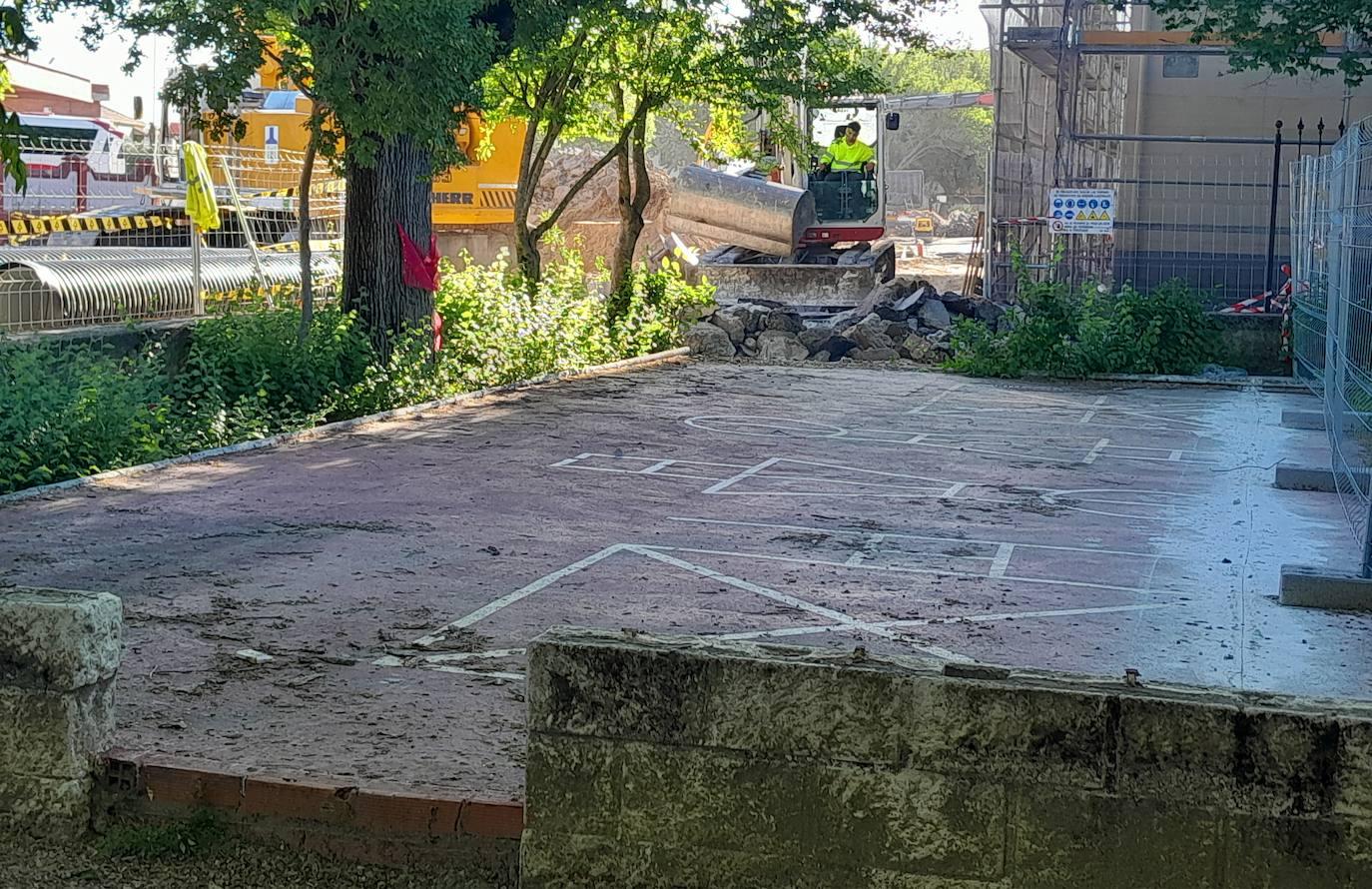 Las obras del tren eliminan la plaza de las cigüeñas