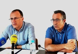 Enrique Hueso y el concejal Benito Pineda