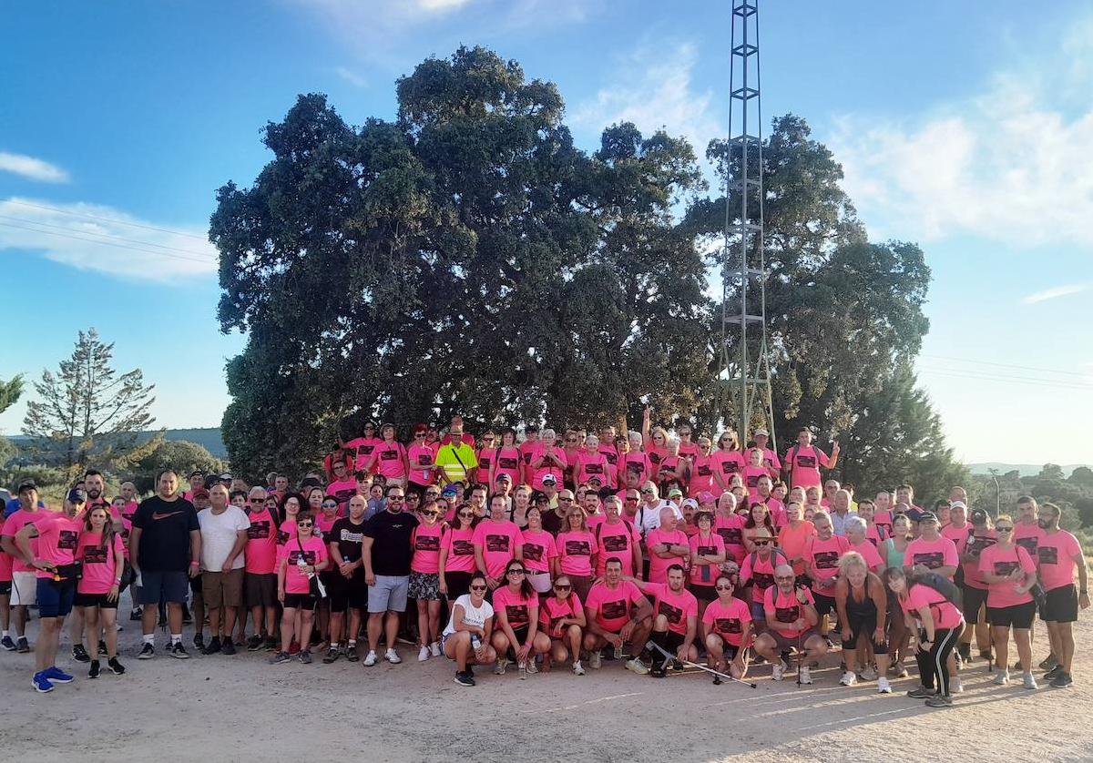 Foto de familia de los participantes en la ruta