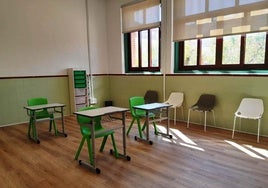 Una de las dos aulas con las que contará el centro