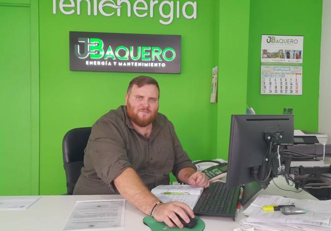 Baquero en su empresa ubicada en Navalmoral.