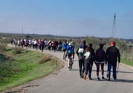 La ruta adentrándose en la dehesa en el entorno de Saucedilla