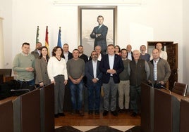 El presidente de la Diputación con representantes de los municipios del entorno de Almaraz