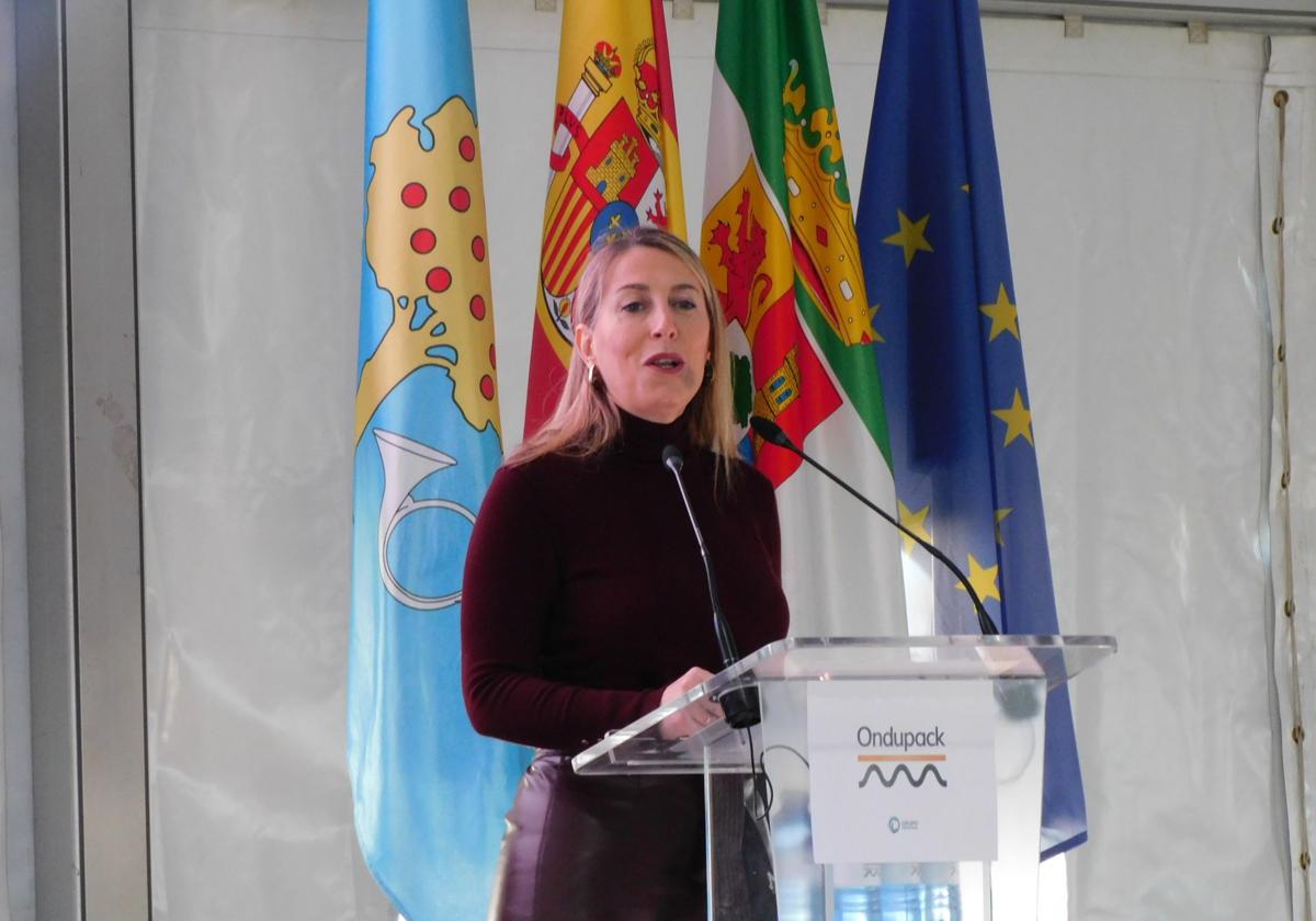 María Guardiola durante su intervención en la inauguración