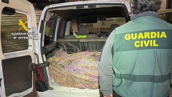 Siete detenidos por robar tres toneladas de cobre en la provincia, uno de ellos en Millanes