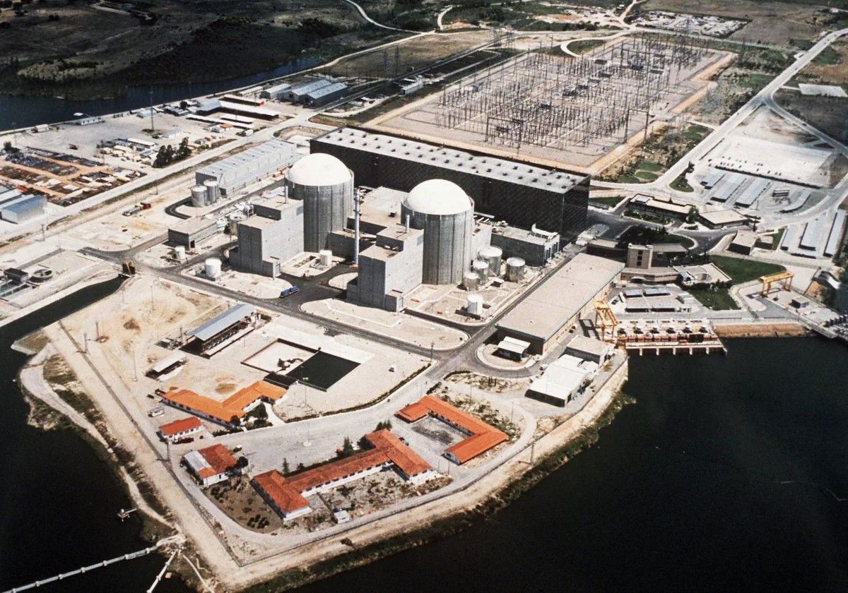Vista aérea de la central nuclear de Almaraz