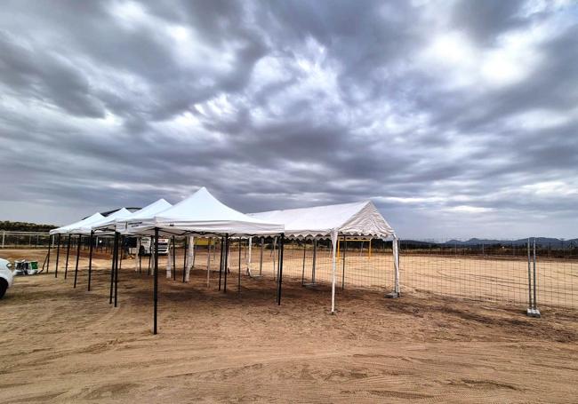 El nuevo campo tendrá carpas y duchas