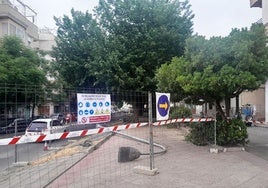 La zona a peatonalizar en Las Angustias tendrá más árboles cuando termine la obra que ahora