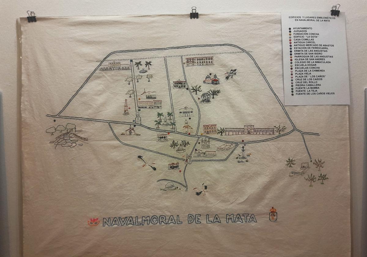 Plano de Navalmoral en bordados