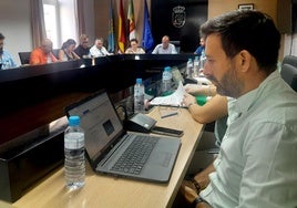 Jorge Martín en el pleno celebrado el lunes