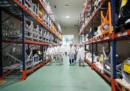 Autoridades y responsables de la planta