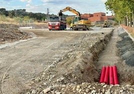 Primeros trabajos en los terrenos del aparcamiento