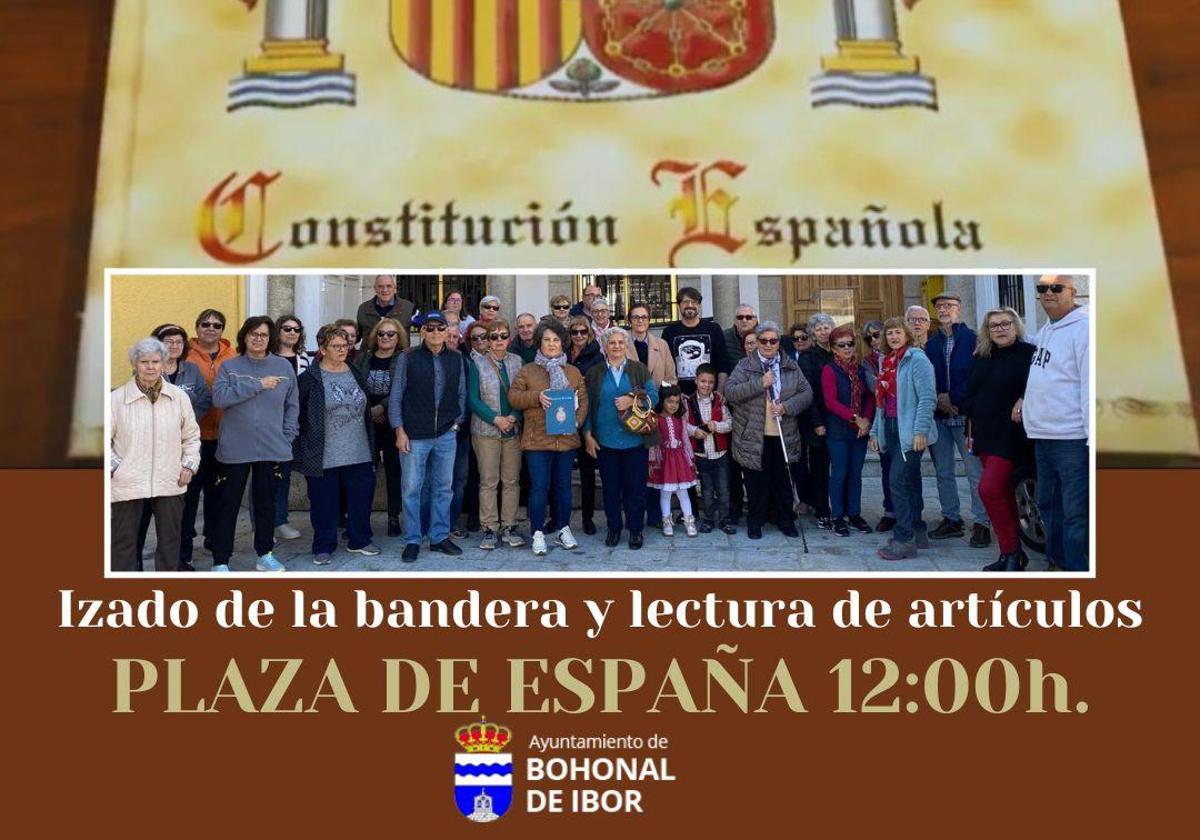 Bohonal de Ibor celebra el Día de la Constitución con el izado de la bandera y la lectura de varios artículos