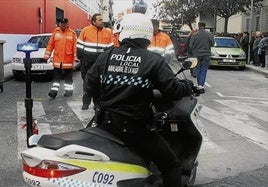 Agente de la Policía Local en un control