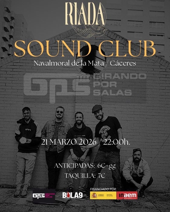 Los madrileños Riada estarán el sábado en Sound Club
