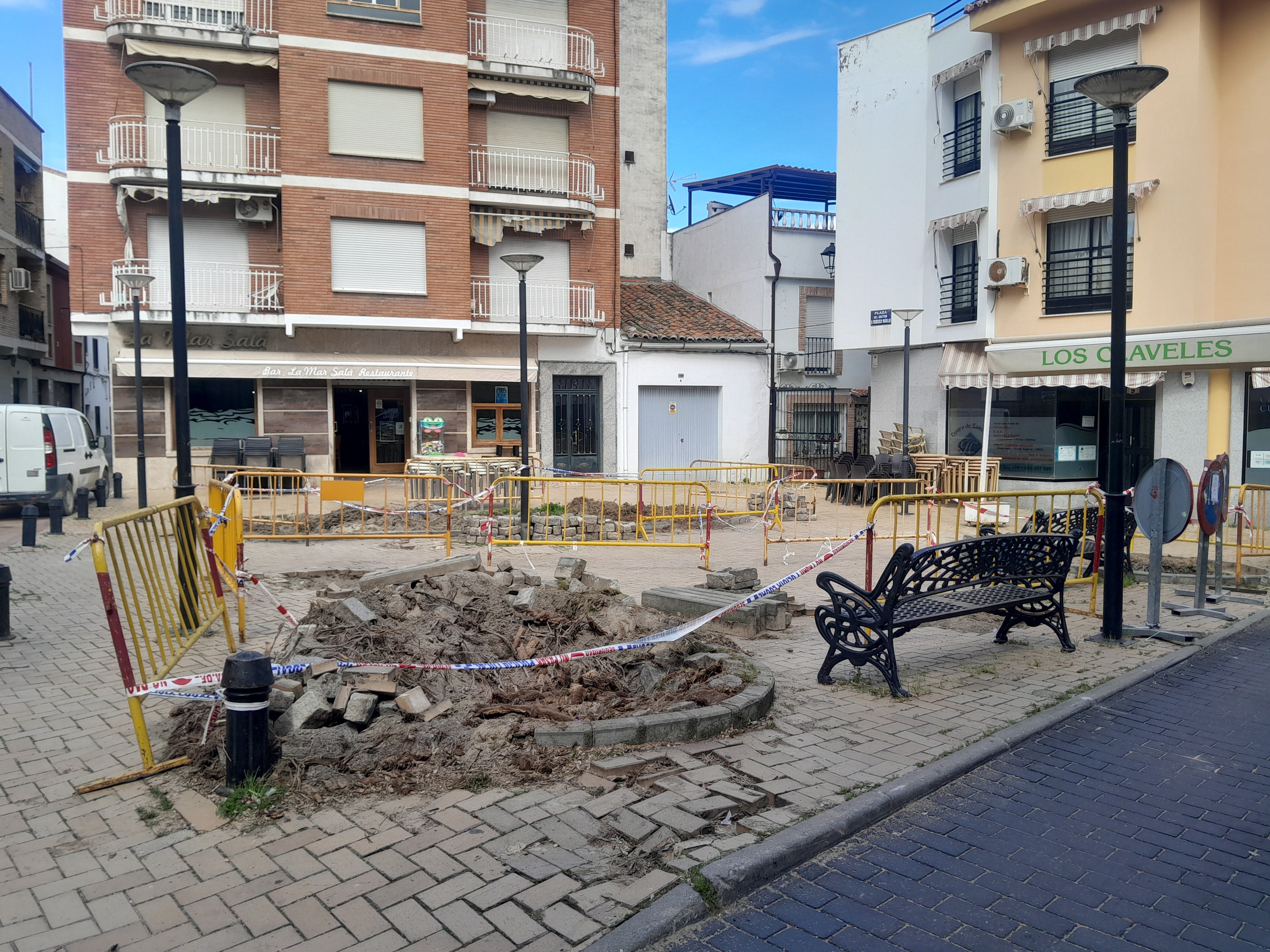 Trabajos realizados en la plaza