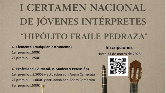 El Teatro del Mercado acoge este fin de semana el I Concurso Nacional de Jóvenes Intérpretes