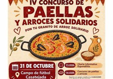 Casatejada celebrará el IV Concurso de paellas y arroces solidarios