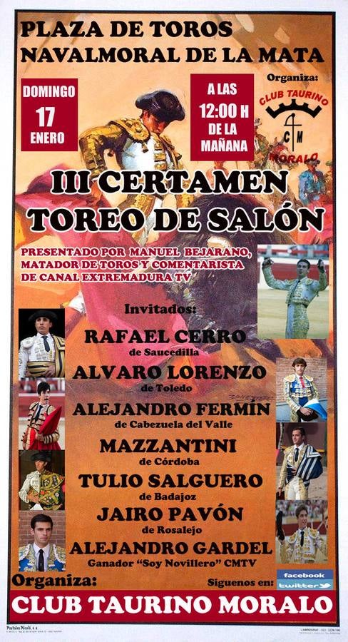 El Club Taurino Moralo organizará el domingo 17 el III Certamen de Toreo de Salón