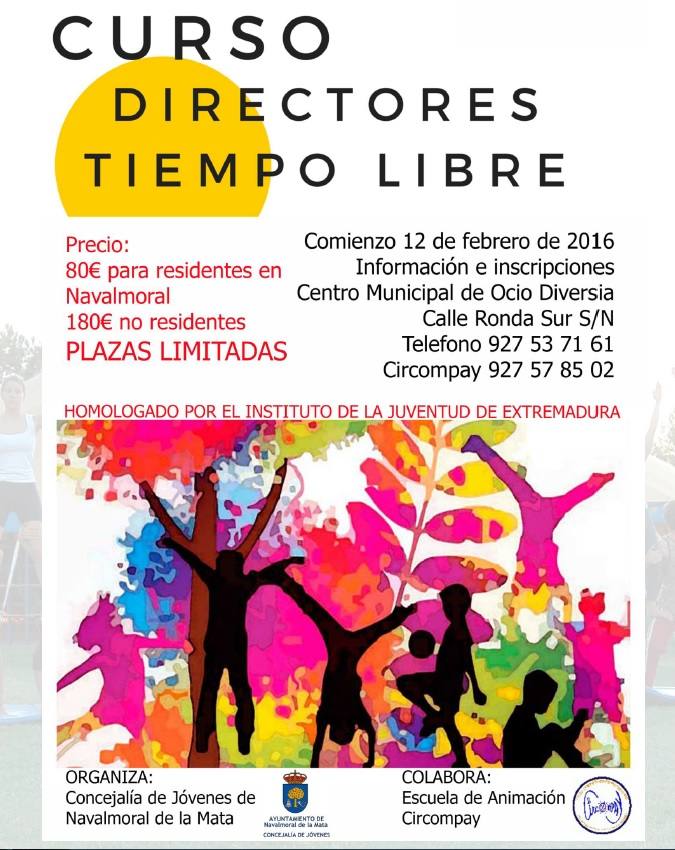 Navalmoral acogerá a partir de febrero un curso de director de ocio y tiempo libre