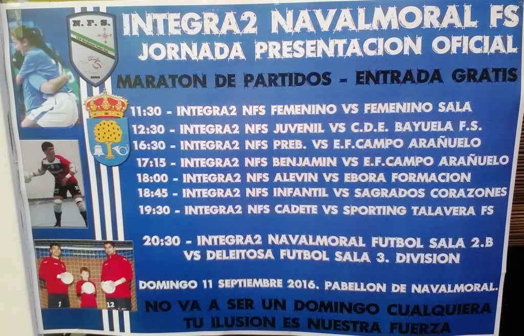 Maratón de fútbol-sala para presentar a los equipos de Integra2 Navalmoral