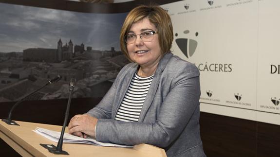 Rosario Cordero, presidenta de la Diputación de Cáceres.