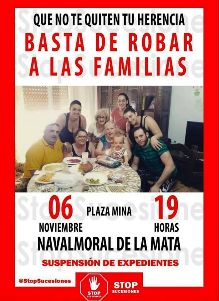 Concentración de Stop Sucesiones en la plaza de las Minas en apoyo de la familia Rebate