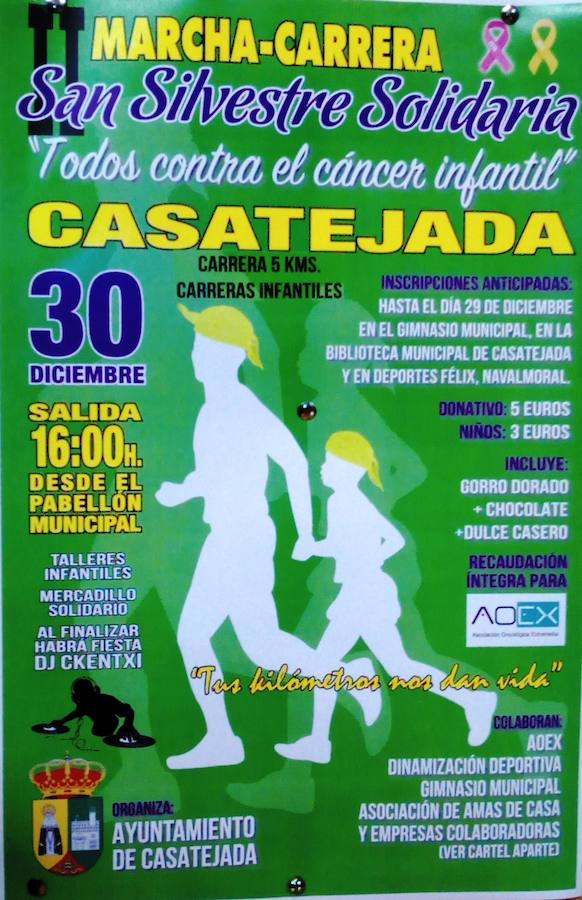 Casatejada vivirá el sábado la II Carrera de San Silvestre Solidaria contra el cáncer infantil