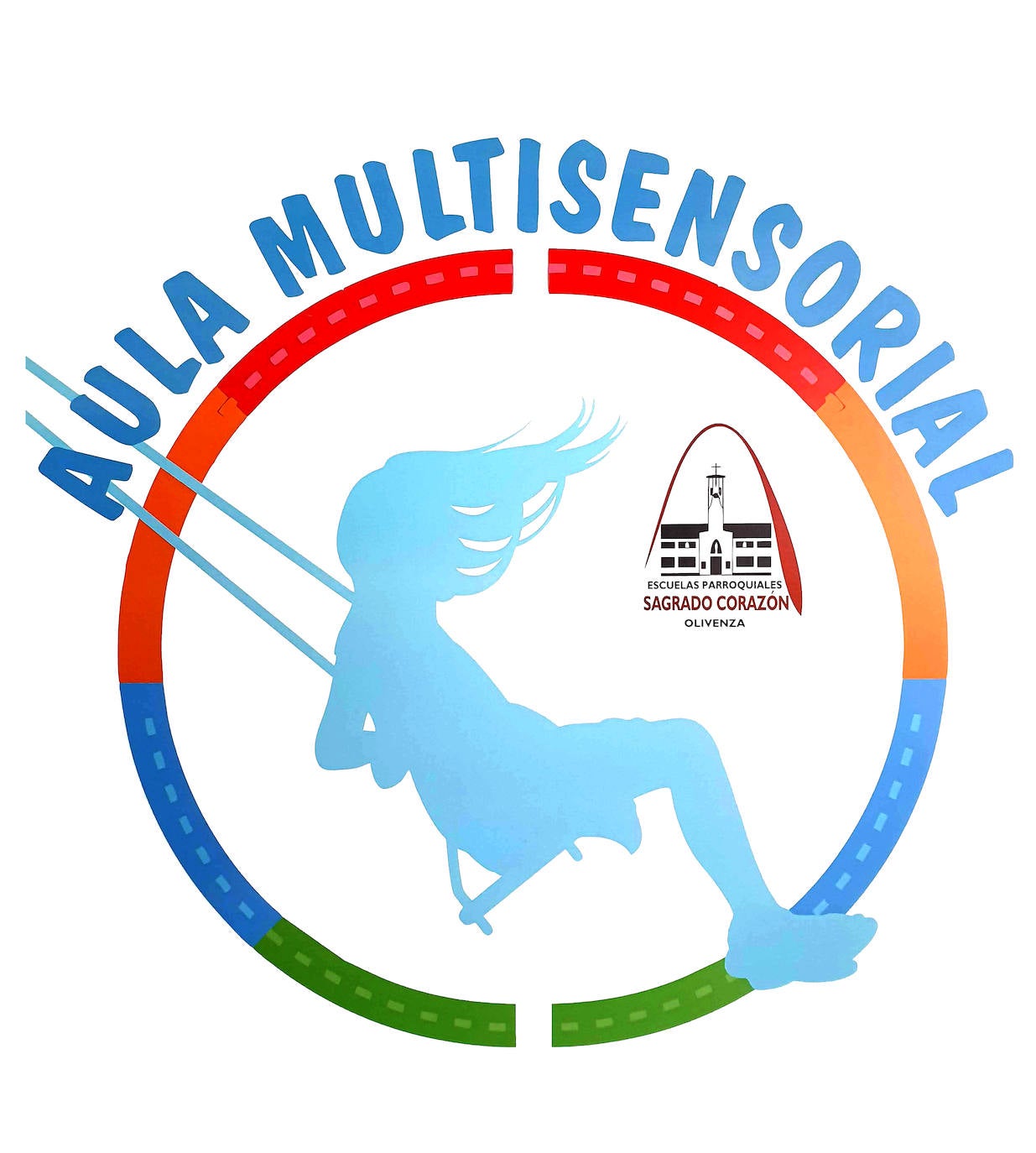 Logotipo del aula multisensorial de las Escuelas Parroquiales del Sagrado Corazón. 