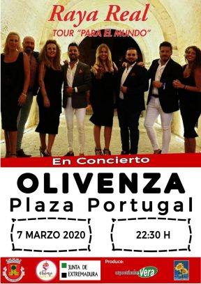 Cartel del concierto de Raya Real. 