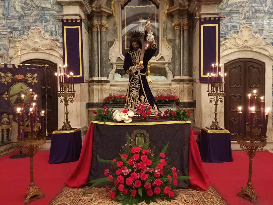 Imagen de Jesús de los Pasos, Patrón de Olivenza, el día en que se celebró el tradicional besapié, el pasado 6 de marzo. 