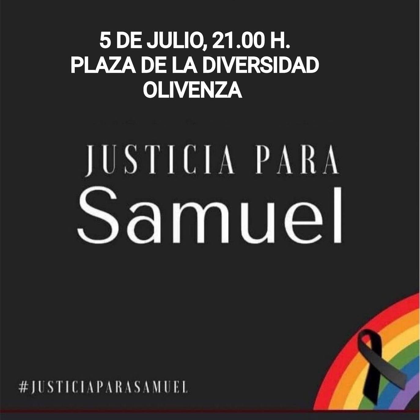 Olivenza clama justicia por el asesinato del joven coruñés Samuel Luiz Muñiz