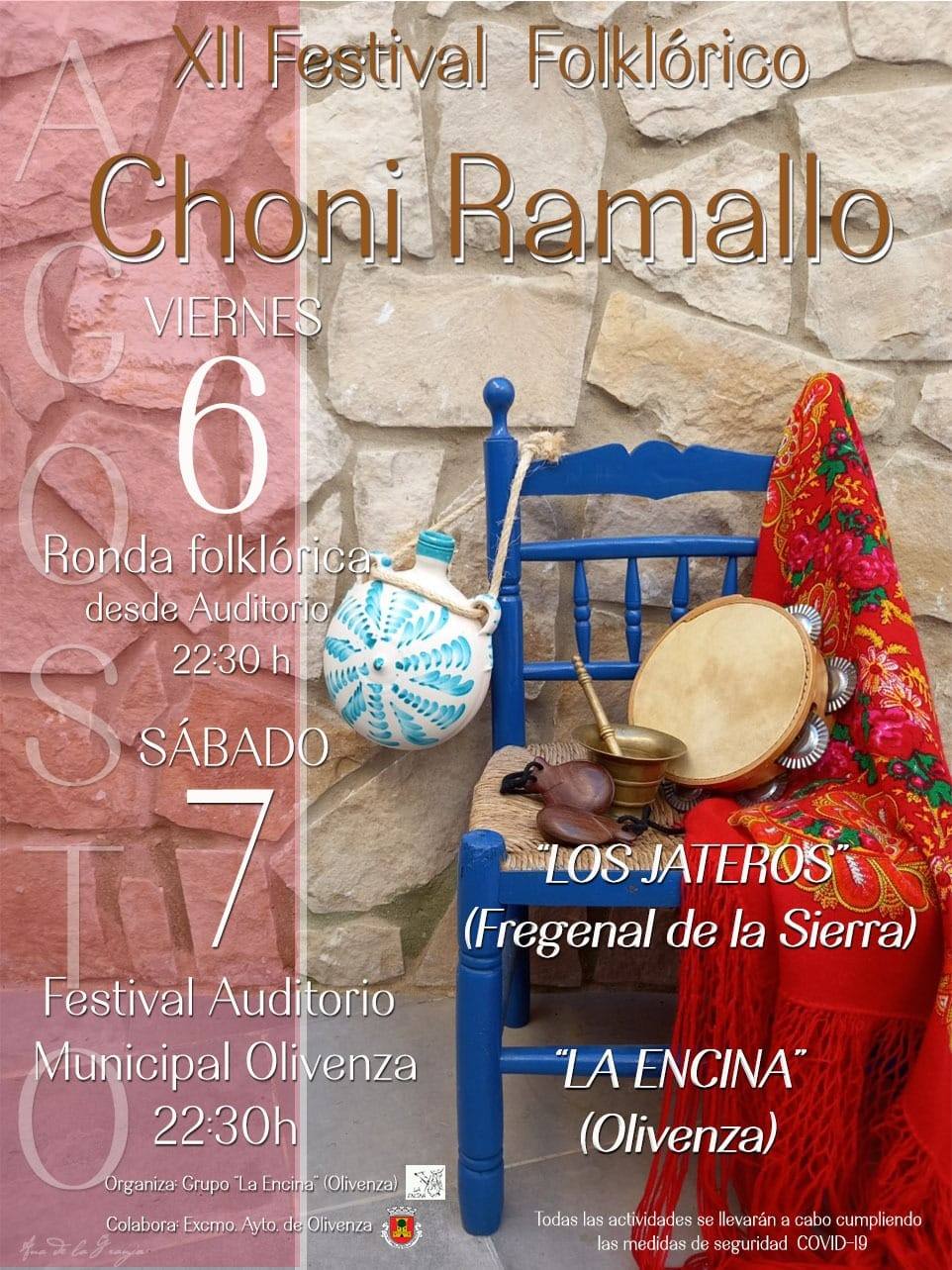 Este sábado se celebrará el XII Festival Folklórico 'Choni Ramallo' en Olivenza