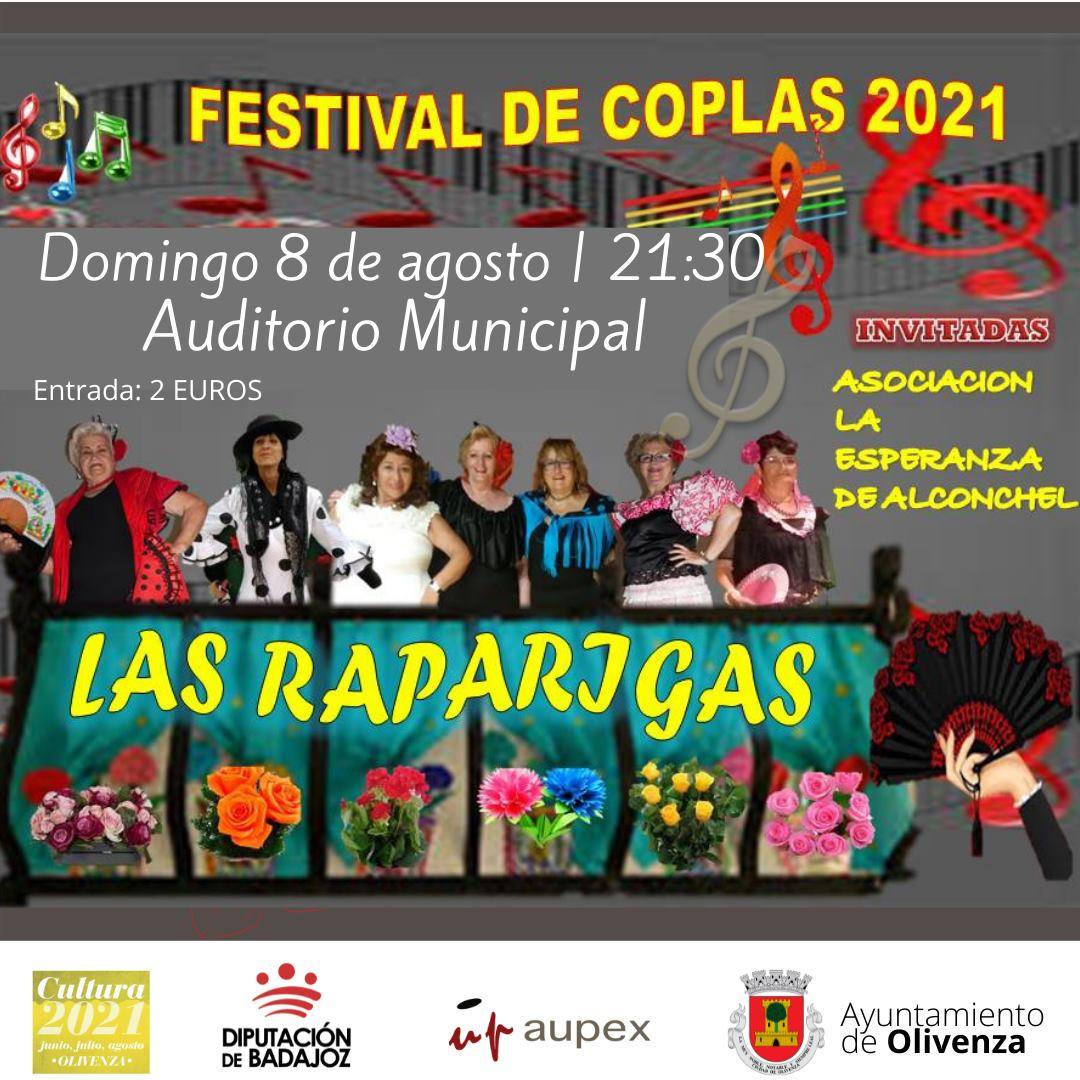 Cartel del festival organizado por 'Las Raparigas' en el que 'La Esperanza' de Alconchel participan como invitadas. 