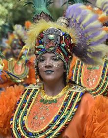 Imagen secundaria 2 - El disfraz de 'Tarakanova' fue uno de los más vistosos del desfile.