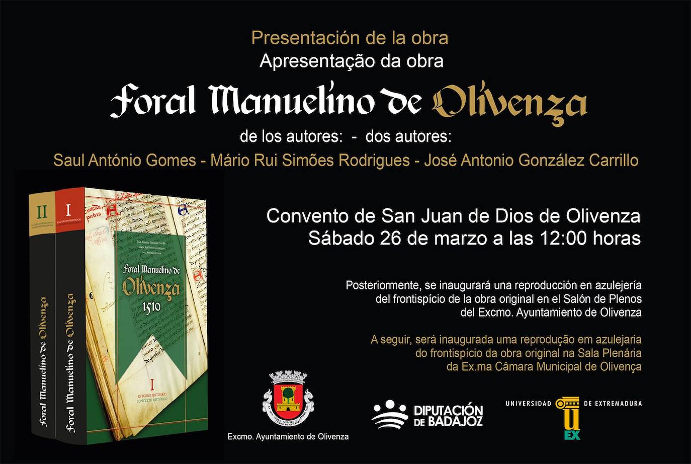 Cartel del acto de presentación. 