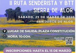 Abiertas las inscripciones para la II Ruta Senderista y BTT 'Sierra de Alor'