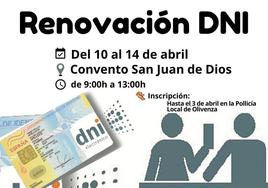 La Policía Nacional expenderá el DNI previa inscripción en la Jefatura de la Policía Local de Olivenza