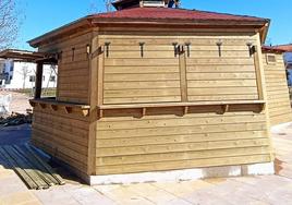 El nuevo quiosco en plena obra, imagen de archivo.