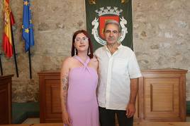 Miguel Borreguero Rodríguez y Chloé Lambert Marimon concejales de Unidas por Olivenza-IU