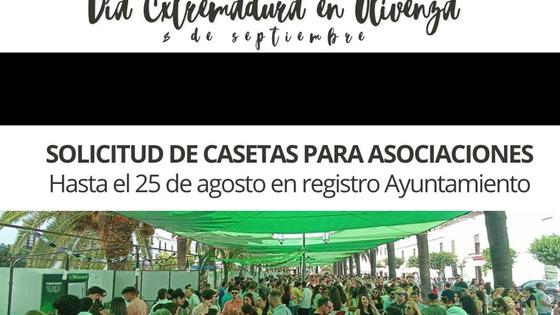 Asociaciones y colectivos pueden solicitar ya las casetas para el 8 de septiembre
