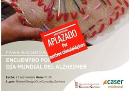 Caser y el Meegs aplazan el Día Mundial del Alzheimer por lluvias