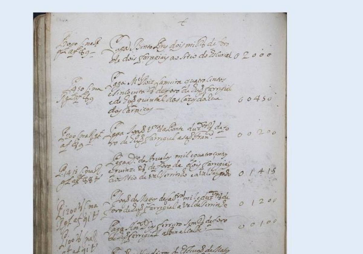 Documento del Archivo de la Santa Casa de Misericordia.