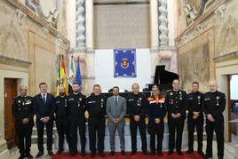 Algunos de los presentes en el acto de homenaje.