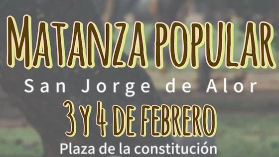 San Jorge de Alor celebrará su tradicional Matanza Popular