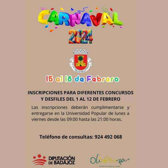 Últimos días para inscribirse en los concursos del carnaval