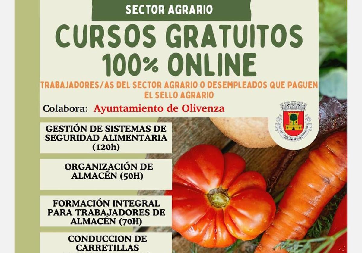 La Universidad Popular oferta una serie de cursos agrarios y agroalimentarios online