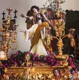 Imagen de Jesús orando en el Huerto de los Olivos.